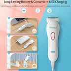 Electric Lady Shaver, Ribivaul Electric Women Razor Bikini Trimmer with 3-in-1 Shaving Blade and 3D Floating Foil, Rechargeable Women Razor for Arm Leg Underarm, Painless Shaver for Wet & Dry Use