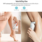 Electric Lady Shaver, Ribivaul Electric Women Razor Bikini Trimmer with 3-in-1 Shaving Blade and 3D Floating Foil, Rechargeable Women Razor for Arm Leg Underarm, Painless Shaver for Wet & Dry Use