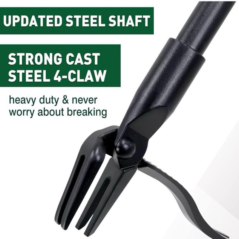 Weed Remover Tool Stand Up, Weed Puller Root Remover with 4 Claws, 45" Long Handled Dandelion Weeder Tool for Patio, Lawn, Garden, Path, Driveway and Block Paving