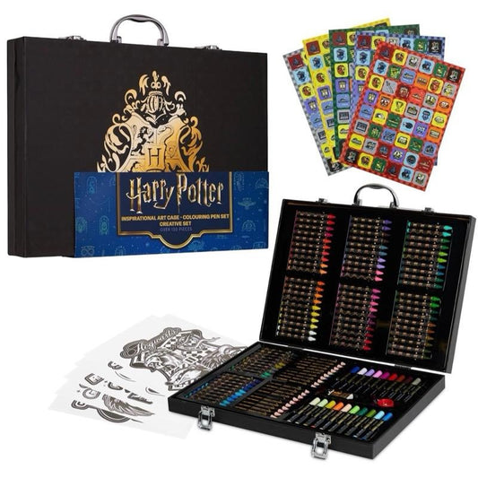 Art Set for Kids, Art Supplies Paints Colouring Pens Colouring Pencils Crayons Travel Carry Case Arts and Crafts, Gifts for Kids (Black)
