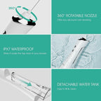 Water Flosser for Teeth Cordless Dental Oral Irrigator 3 Modes WF300