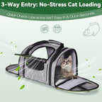Pawtasy Cat & Dog Carrier Backpack 2-in-1 Pet Carrier for Cats/Small Dogs, Soft-Sided Cat Bag With Multi-entrance Foldable Puppy Dog Backpack for Cars, Hiking & Travel and Outdoor Use (Up to 8kg)
