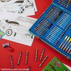 Set for Kids Art Supplies Colouring Pens Colouring Pencils Crayons Stickers Carry Case Arts and Crafts 130+ Pcs
