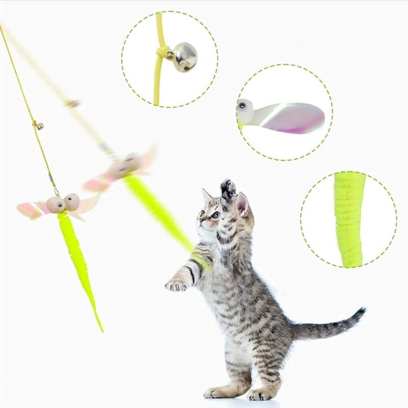 3Pcs Hanging Cat Toys for Indoor Playing - Interactive Exercise and Entertainment Toy, Retractable Door Catnip Toy With Bells for Cats and Kittens
