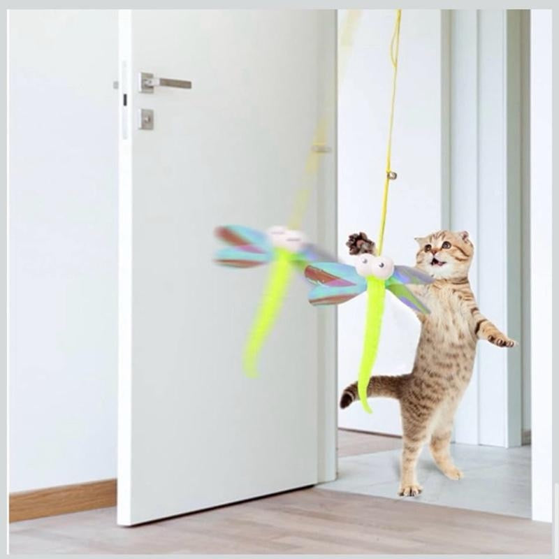 3Pcs Hanging Cat Toys for Indoor Playing - Interactive Exercise and Entertainment Toy, Retractable Door Catnip Toy With Bells for Cats and Kittens