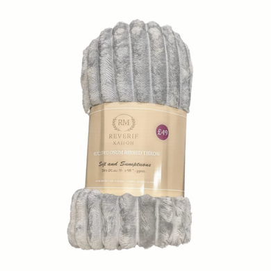 Reverie Maison Jacquard Large Ribbed Throw – Soft, Luxury Textured Blanket