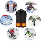Heated Vest for Men and Women, USB Electric Heating Jacket with 3 Temperature Settings, Adjustable Size, Washable, Winter Warm Vest Coats Suitable for Fishing and Skiing (Unisex)