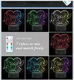 Stitch Night Light - 3D LED 16 Color Changing Touch Lamp with Remote Control