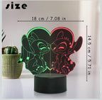 Stitch Night Light - 3D LED 16 Color Changing Touch Lamp with Remote Control