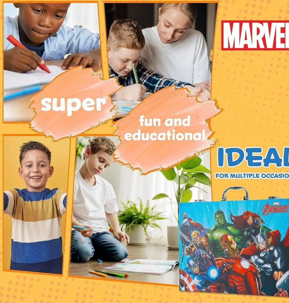 marvel avengers inspiration art case drawing set kids colouring