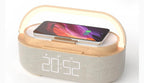 Cream Clock Radio - Wireless Charging, LED Lamp, Bluetooth Speaker