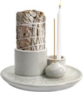 Ceramic Incense Holder-4 in 1 Multi-Function, Incense Stick Holders Easy to Clean, Incense Sticks Holder for Sage, Holy Wood, Incense Burner Holder for Meditation, Relaxation