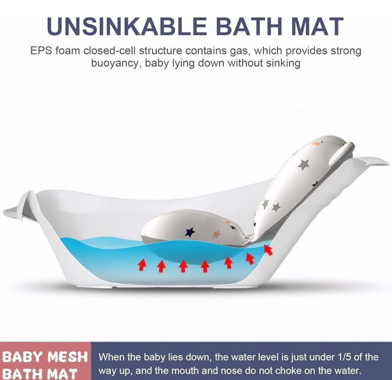 Baby Bath Pillow Seat, Baby Bath Mat Pillow Newborn, with Cute Hooded Baby Towel