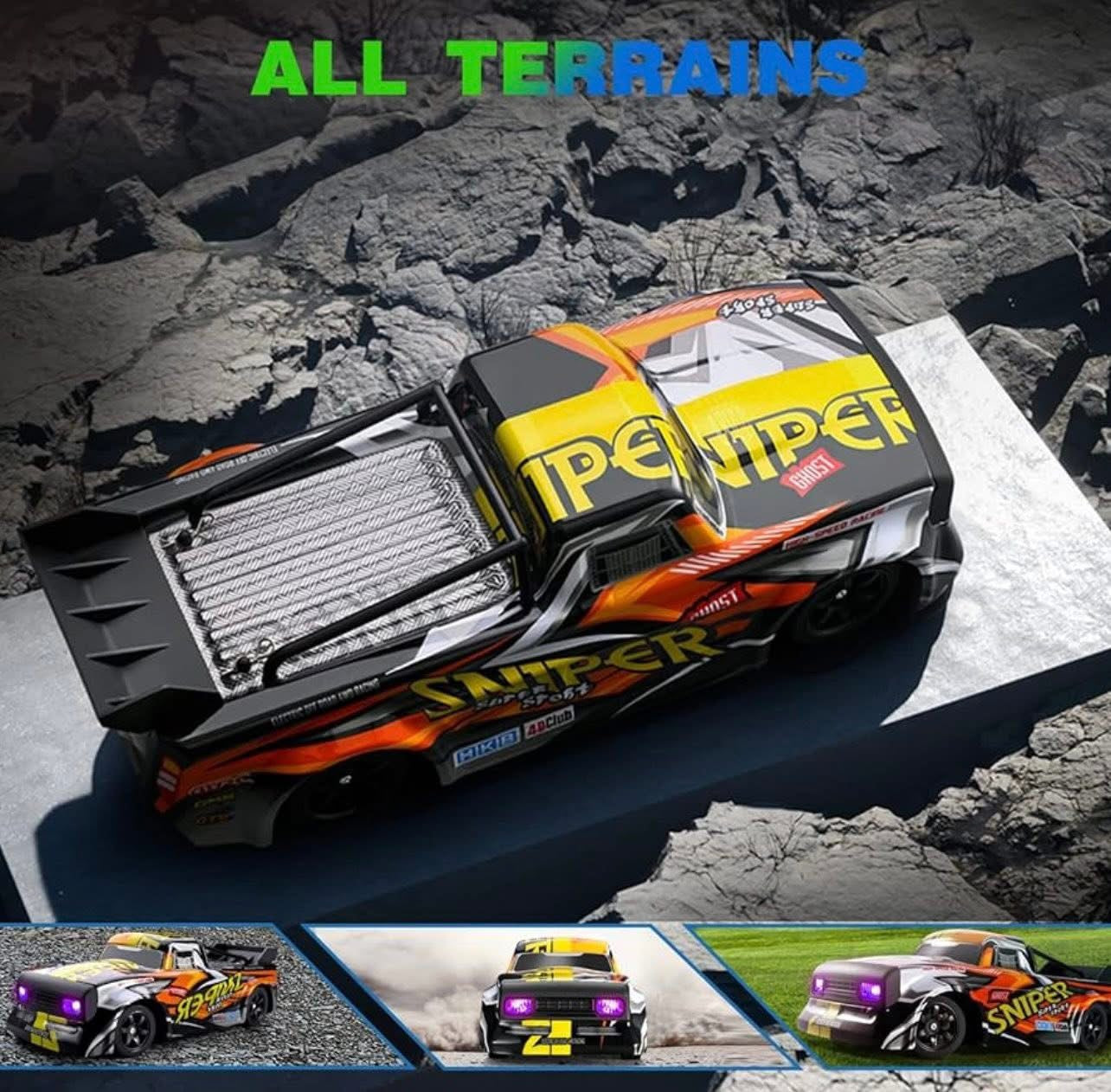 Sniper stunt car remote control with rechargeable battery