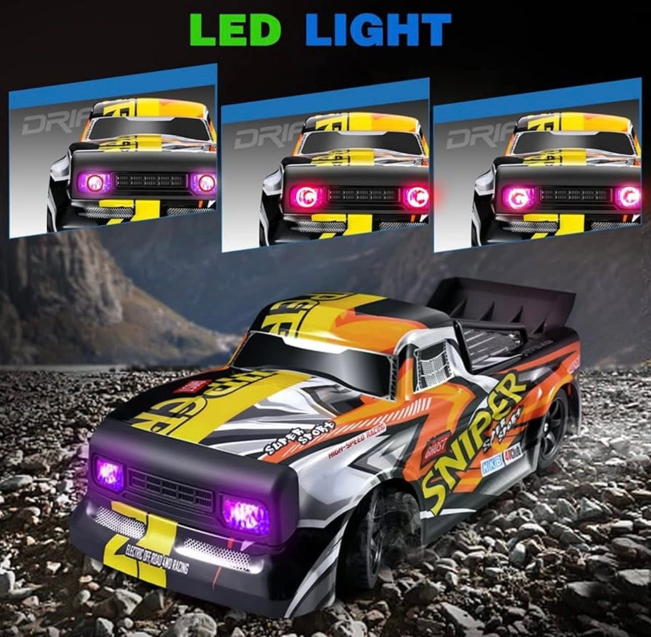 Sniper stunt car remote control with rechargeable battery