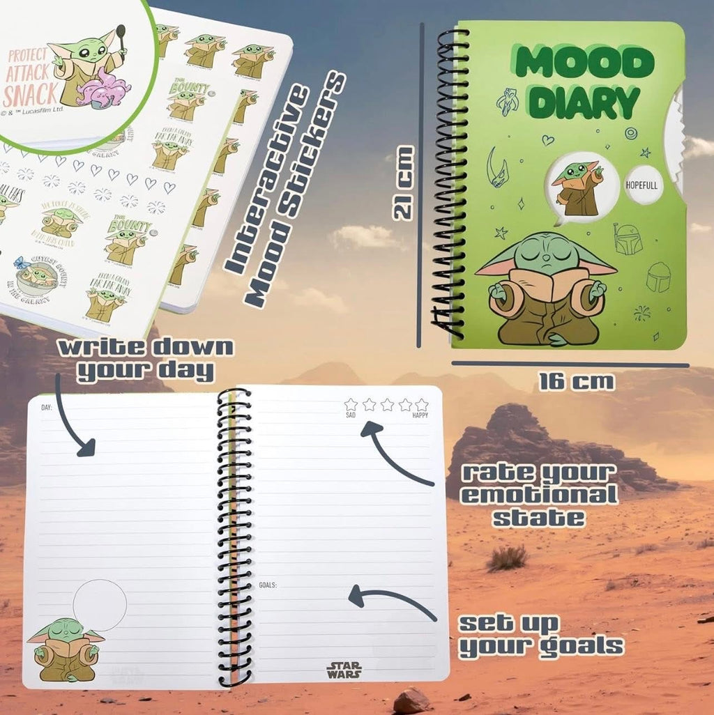 Disney Baby Yoda A5 Notebook and Pen Set