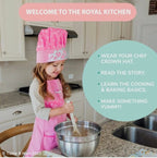 Includes Apron, Chef Hat, Educational Storybook, and Royal Recipes Cookbook. This is sure to be her favorite gift and the ultimate way to get her excited about cooking and baking!
