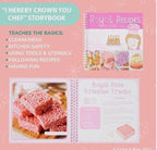 Includes Apron, Chef Hat, Educational Storybook, and Royal Recipes Cookbook. This is sure to be her favorite gift and the ultimate way to get her excited about cooking and baking!
