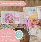 Includes Apron, Chef Hat, Educational Storybook, and Royal Recipes Cookbook. This is sure to be her favorite gift and the ultimate way to get her excited about cooking and baking!