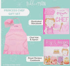 Includes Apron, Chef Hat, Educational Storybook, and Royal Recipes Cookbook. This is sure to be her favorite gift and the ultimate way to get her excited about cooking and baking!