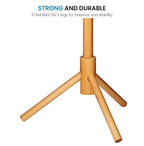 Wooden Tree Coat Rack Stand, 6 Hooks, Super Easy Assembly NO Tools Required, 3 Adjustable Sizes Free Standing Hallway Coat Hanger Hat Stand, for Handbag Clothes & Accessories - Natural Wood
