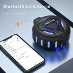 HEYSONG Shower Speaker, Waterpoof Portable Bluetooth Speakers Wireless with LED Lights, IP67, 36H Playtime, Rich Bass Small Speaker Bluetooth