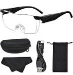 LED Illuminating Magnifying Glasses, 1.8X Reading Magnifying Glass, Rechargeable Magnifying Glasses, Anti-Blue Light, Illuminated Front Magnifying Glasses for Hobbies, Reading