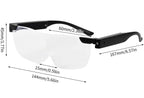 LED Illuminating Magnifying Glasses, 1.8X Reading Magnifying Glass, Rechargeable Magnifying Glasses, Anti-Blue Light, Illuminated Front Magnifying Glasses for Hobbies, Reading