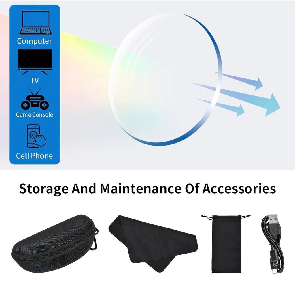 LED Illuminating Magnifying Glasses, 1.8X Reading Magnifying Glass, Rechargeable Magnifying Glasses, Anti-Blue Light, Illuminated Front Magnifying Glasses for Hobbies, Reading