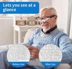 LED Illuminating Magnifying Glasses, 1.8X Reading Magnifying Glass, Rechargeable Magnifying Glasses, Anti-Blue Light, Illuminated Front Magnifying Glasses for Hobbies, Reading