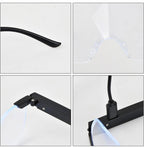 LED Illuminating Magnifying Glasses, 1.8X Reading Magnifying Glass, Rechargeable Magnifying Glasses, Anti-Blue Light, Illuminated Front Magnifying Glasses for Hobbies, Reading