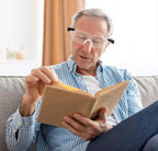 LED Illuminating Magnifying Glasses, 1.8X Reading Magnifying Glass, Rechargeable Magnifying Glasses, Anti-Blue Light, Illuminated Front Magnifying Glasses for Hobbies, Reading