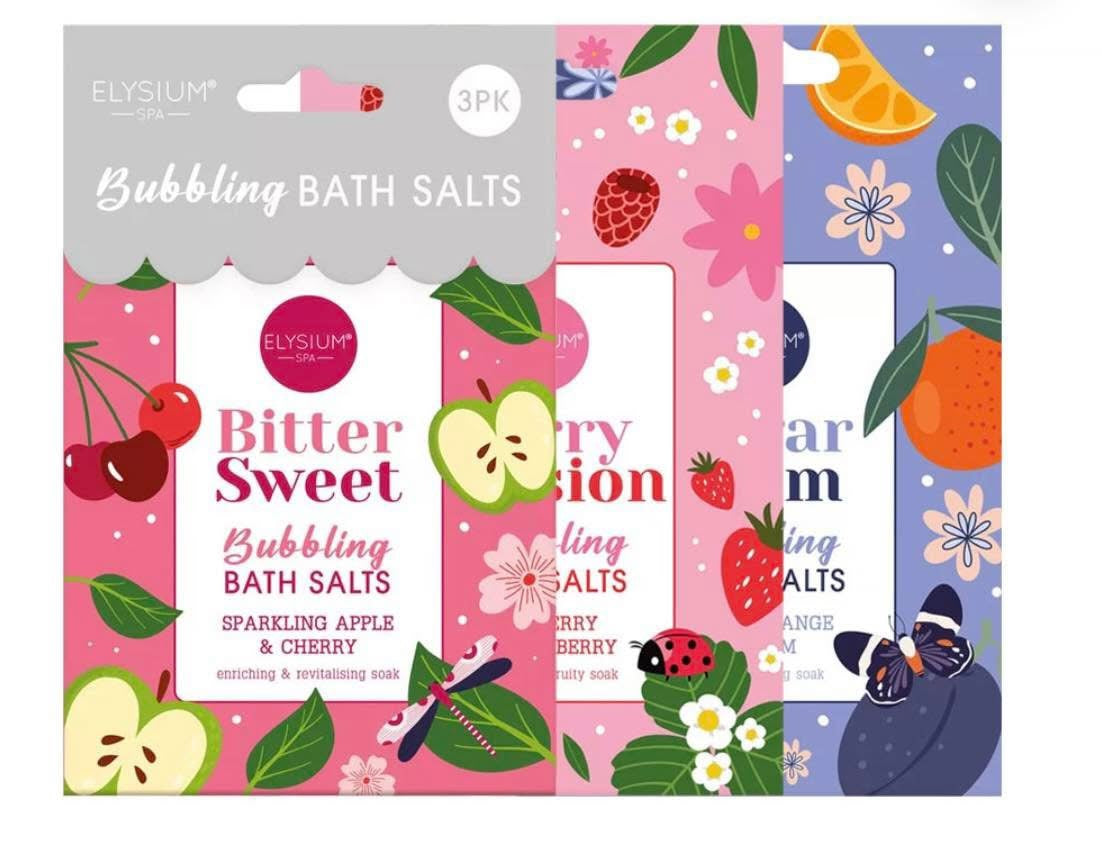 Pack of 3 Bubbling bath salts