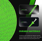 Abma Cord Tent Guy Ropes 4mm 30M Guy Line 6 Pcs Guy Rope Tensioners Heavy Duty Guide Rope for Camping, Gazebos, Awning, Tarp - Reflective Neon Green