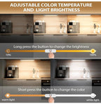 Motion Sensor Lights Indoor, 3 Pack 3 Color Temps Stepless Dimming USB-C Rechargeable Cupboard Light for Kitchen Wardrobe Hallway