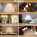Motion Sensor Lights Indoor, 3 Pack 3 Color Temps Stepless Dimming USB-C Rechargeable Cupboard Light for Kitchen Wardrobe Hallway