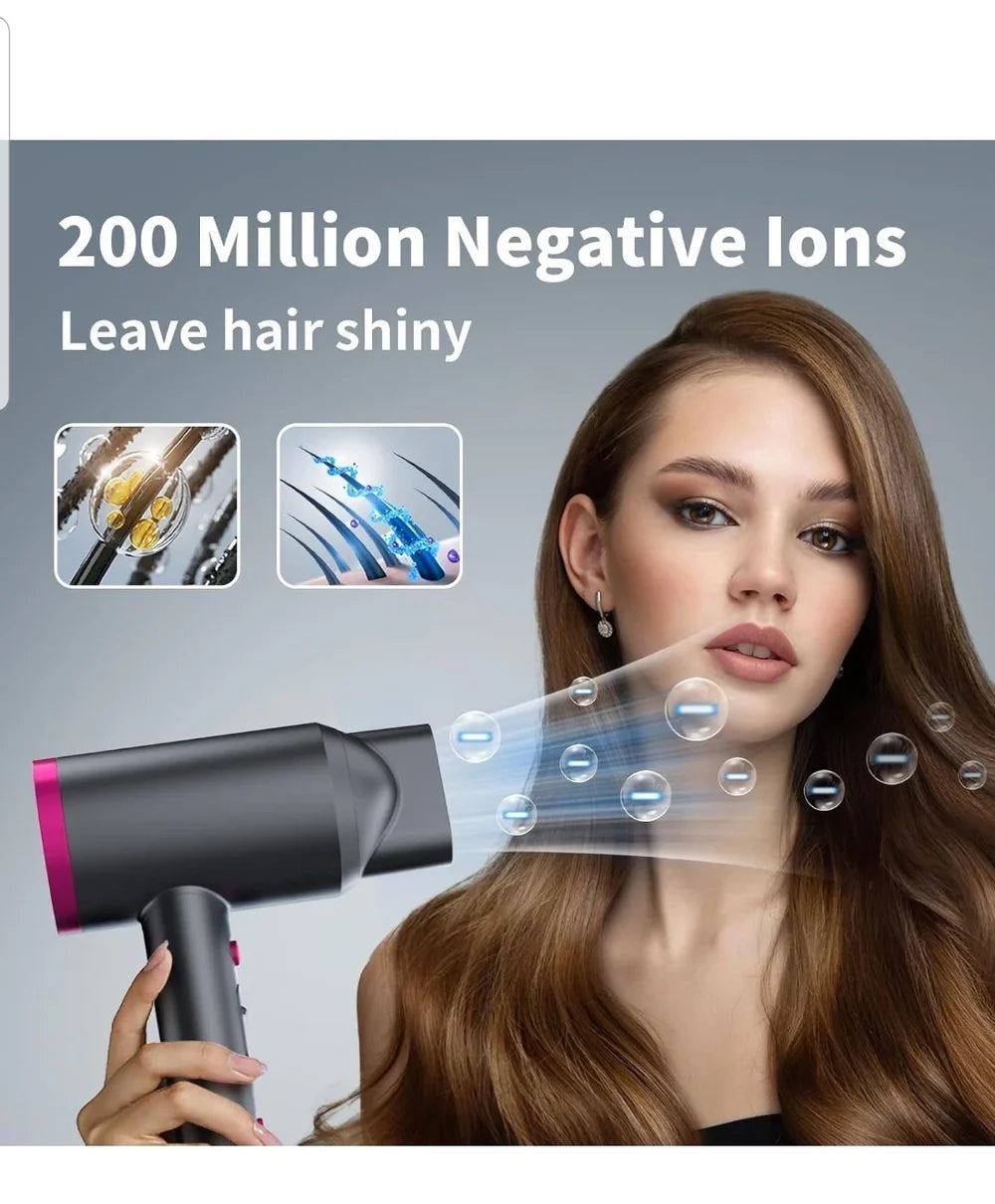 SAWOP Ionic Hair Dryer with Diffuser & Concentrator – Professional Fast-Drying Hair Dryer