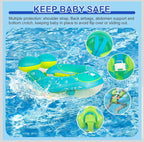 Inflatable Baby Swimming Float 0-6 Months Baby Pool Float with Seat 6-12 Months Infant Toddler Swimming Float Newborn Baby Swim Float Swimming Ring for Baby 6-12-36 Months