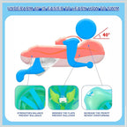 Inflatable Baby Swimming Float 0-6 Months Baby Pool Float with Seat 6-12 Months Infant Toddler Swimming Float Newborn Baby Swim Float Swimming Ring for Baby 6-12-36 Months