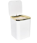 Tolenre Mini Trash Can with Lid - 2 L Pop Up Wastebasket for Bathroom Vanity, Desktop, Coffee Table - Dispose of Cotton Rounds, Makeup Sponges, Tissues