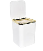Tolenre Mini Trash Can with Lid - 2 L Pop Up Wastebasket for Bathroom Vanity, Desktop, Coffee Table - Dispose of Cotton Rounds, Makeup Sponges, Tissues