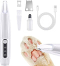 Precision Grooming Clipper for Dogs, Quiet Pet Paw Trimmer, Dog Clipper with LED Light, Waterproof & USB Charging Dog Trimmer, for Paws, Ears, Face, Body (White)