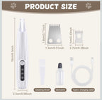 Precision Grooming Clipper for Dogs, Quiet Pet Paw Trimmer, Dog Clipper with LED Light, Waterproof & USB Charging Dog Trimmer, for Paws, Ears, Face, Body (White)