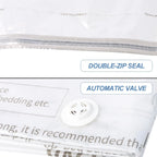 Volumoon Vacuum Storage Bags, 4-Pack Vacuum Compression Storage Bags, 100x80cm, with Airtight Valve and Hand Pump, Vacuum Bags for Storing Clothes, Comforters and Blankets, Bedding