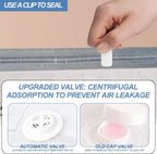 Volumoon Vacuum Storage Bags, 4-Pack Vacuum Compression Storage Bags, 100x80cm, with Airtight Valve and Hand Pump, Vacuum Bags for Storing Clothes, Comforters and Blankets, Bedding