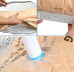 Volumoon Vacuum Storage Bags, 4-Pack Vacuum Compression Storage Bags, 100x80cm, with Airtight Valve and Hand Pump, Vacuum Bags for Storing Clothes, Comforters and Blankets, Bedding