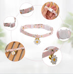 Husalsea 4-Pack Kitten Collars with Bell, Adjustable Cat Collar Set for Kittens and Cats (18-30cm), Cute and Comfortable Nylon Collars with Bell