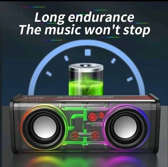 Dual 13.6W speaker -great quality - rechargeable- LED lights