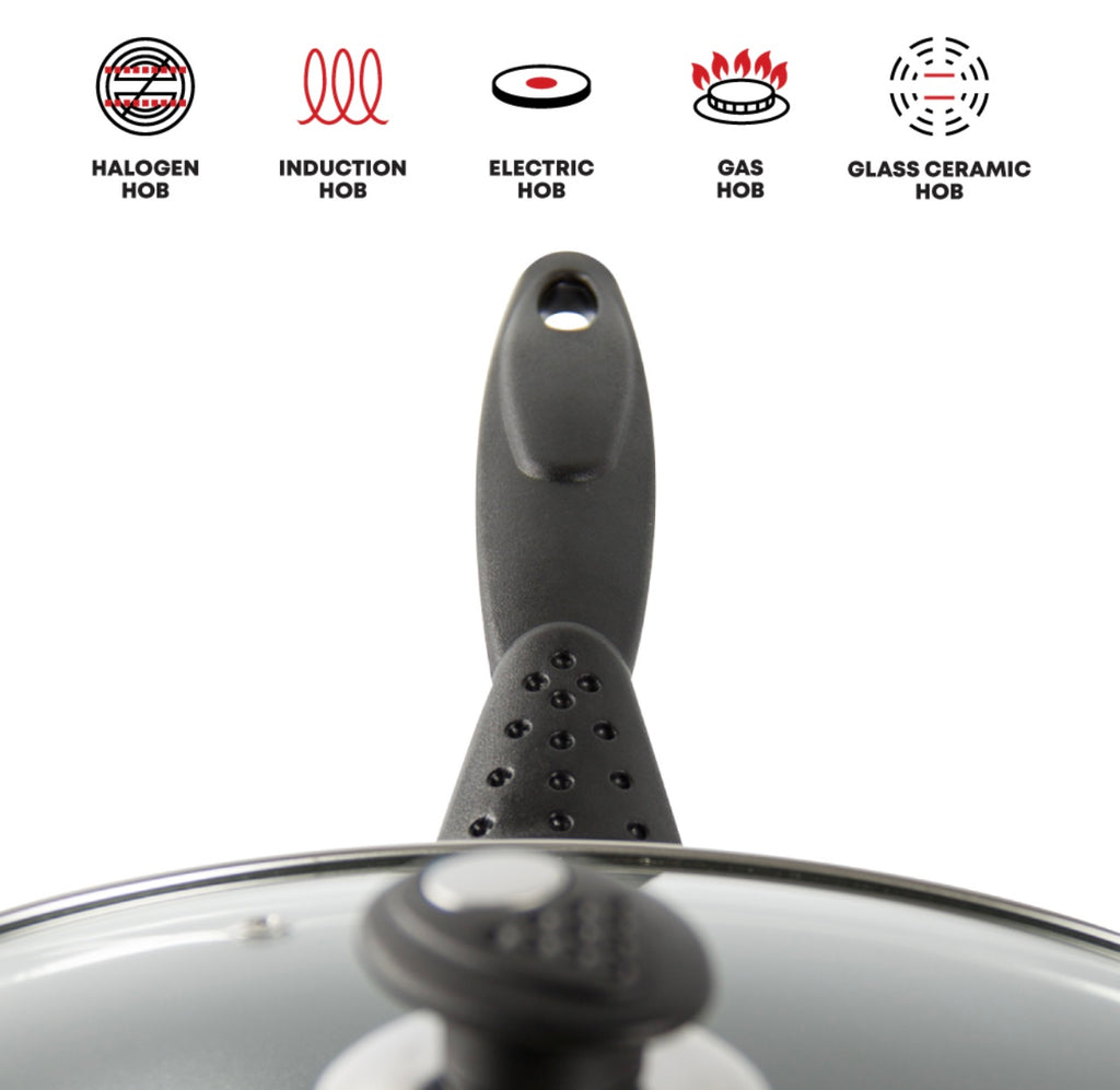 Una Non-Stick Frying Pan with Lid 30cm