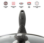 Una Non-Stick Frying Pan with Lid 30cm